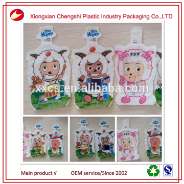 Custom different plastic animal fruit shape pouch bag