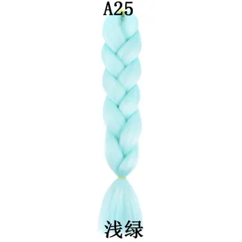 Wholesale Green Colors Hues Ombre Jumbo Braid Synthetic Box Braids Wigs Hair Entensions