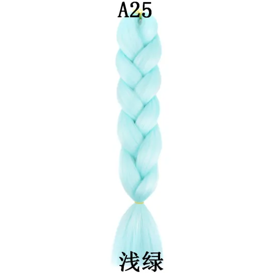 Wholesale Green Colors Hues Ombre Jumbo Braid Synthetic Box Braids Wigs Hair Entensions