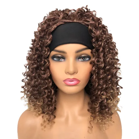 Wholesale cheap wigs bob with straight curly samples wholesale grade quality afro kinky headband wig deep curly