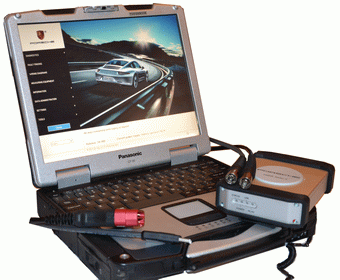 Porsche Piwis Tester II with CF30 Laptop