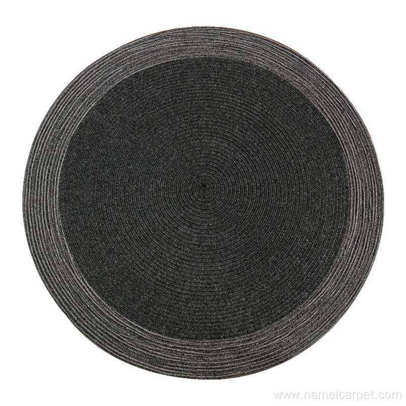 Outdoor round polypropylene patio mat