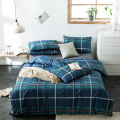 Cheap Grid printed cotton british style bed sets