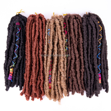 AliLeader Low Temperaturate Fiber New Styles 14" Crochet Dreadlocks With Line Synthetic Dread Faux Locs Hair Extensions For Sale