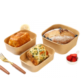 Biodegradable Kraft Paper Rectangular Food Container