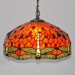 Tiffany dragonfly pattern chandelier classic European pastor