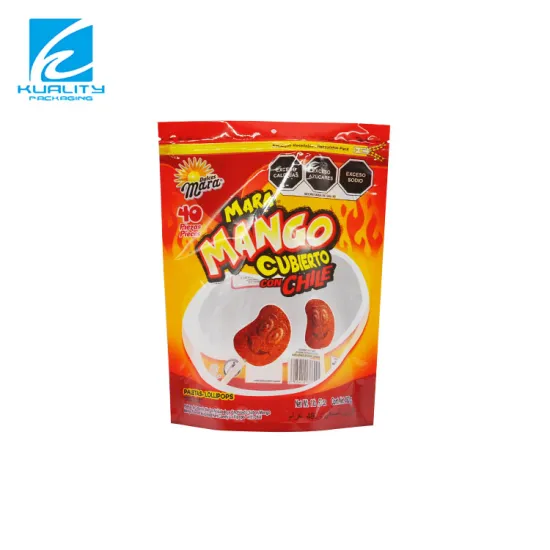 Customized Biodegradable Stand Up Pouch with Window for Sweet Candy
