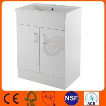 600mm Floor Standing bathroom Basin And Cabinet White