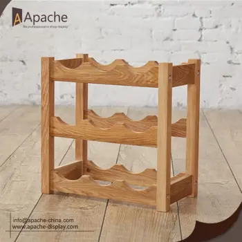 Wooden Table-top Wine Floor Display Shelf