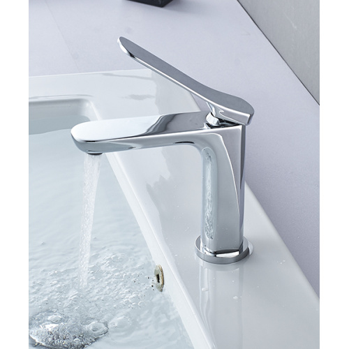 Chrome Polished Single Hole Bathroom Sink Faucet