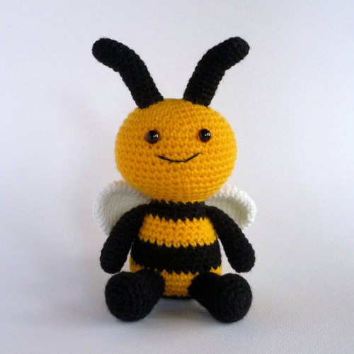 Amigurumi Bee nadziewane zabawka zwierzę lalki szydełka