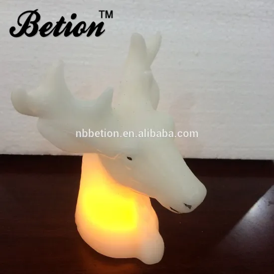 flameless LED candles dear shaped led wax candle christmas dear candle light flickering led candle