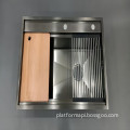 Stainless Steel Kitchen Sink: Top Mount Single Bowl Workstation with SUS201 Stainless Steel