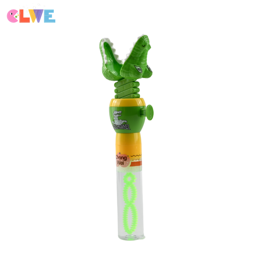 Green Alligator Extendable Bubble Toy