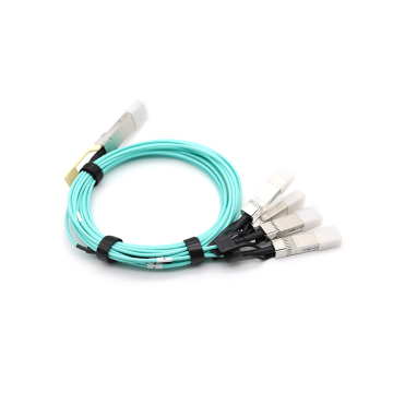 Yunvo QSFP-4SFP25G-AOC1M 100G QSFP28 to 4x25G SFP28 Active Optical Breakout Cable