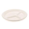 Disposable Degradable Sugarcane bagasse eco 3 divided plate