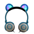 Headphone Panda Beruang Kabel Lampu LED untuk Anak-Anak