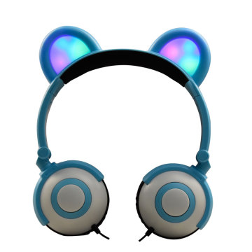 regalos de vacaciones oso oreja iluminación auriculares para niños