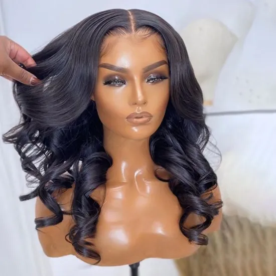 Handmade Raw Virgin Swiss Pre Plucked Lace Closure Wigs Body Wave 30 Inch 6X6 4X4 5X5 Transparent Hd Lace Closure Wig