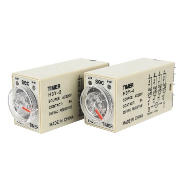High-Quality Time Relay Socket with Sealed Knob for AC220V/DC24V - On Delay DPDT 30s/60s/30min/60min Models