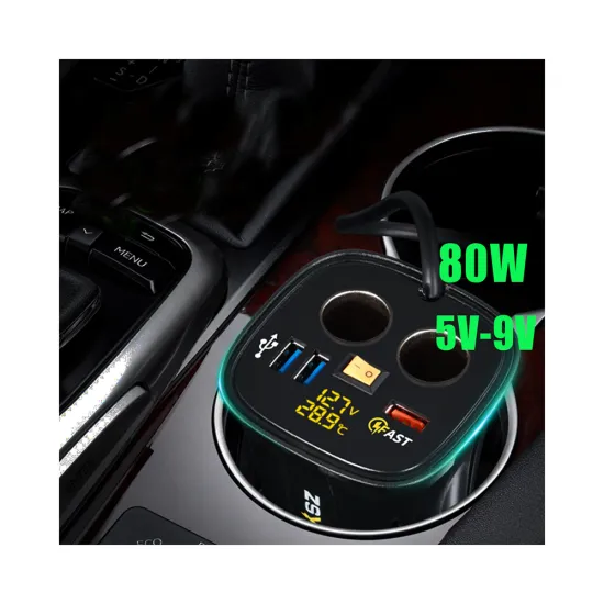 Wholesales Car Usb Charger With Voltmeter Cigarette 10W+10W+18W Car Charger Type C