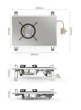 Folding Cassette Stove, Cassette Stove, Outdoor Stove, Camping Stove