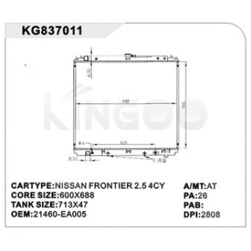 AUTO Radiator OEM 21460-95F0C