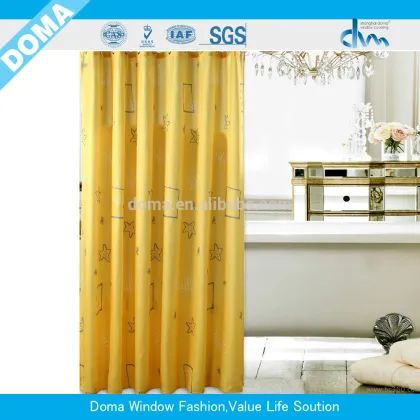 Polyester Material Clear Design Shower Curtains for bathroom