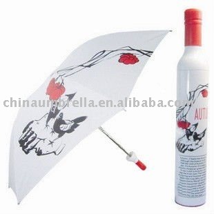 bottle shape 3 folding umbrella