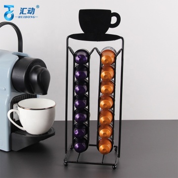 Black Metal Nespresso Coffee Capsule Holder: Martello Design for Storage and Organization