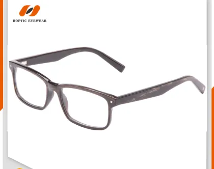 Premium Black & White Buffalo Horn Eyeglass Frames