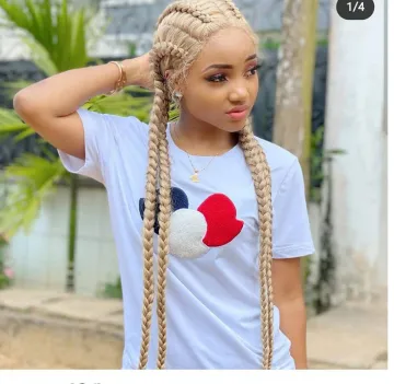 FZY Braid Hair Wig Synthetic Hair Blonde  Wigs 4 Long Box Braided 360 Lace Wigs  with baby hair For Black Women