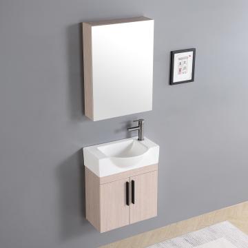 Small Wall-Hung Bathroom Vanity Sink Set with PVC Cabinet