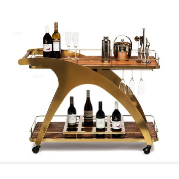 Exclusive Quality MOYI Designer Metal Serving Trolley: Customized Size Food Serving Trolley for Hotel Usage
