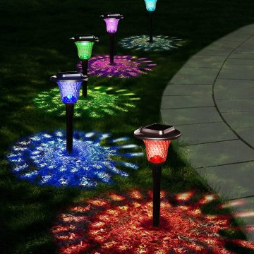 IPTROUT IP65 Luci da giardino solare a LED esterno - Luci del percorso solare in vetro