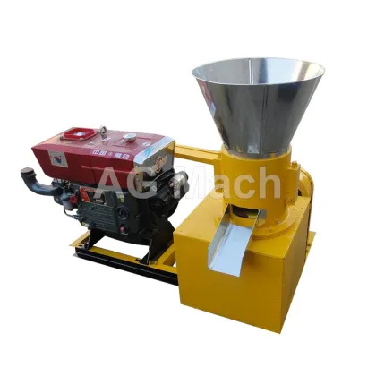 Diesel Flat Die Rice Sunflower Husk Pellet Press Machine
