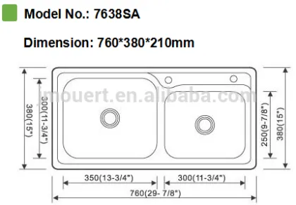 OEM accept CUPC approve teka stainless steel 304 double bowl above counter unique kitchen sinks
