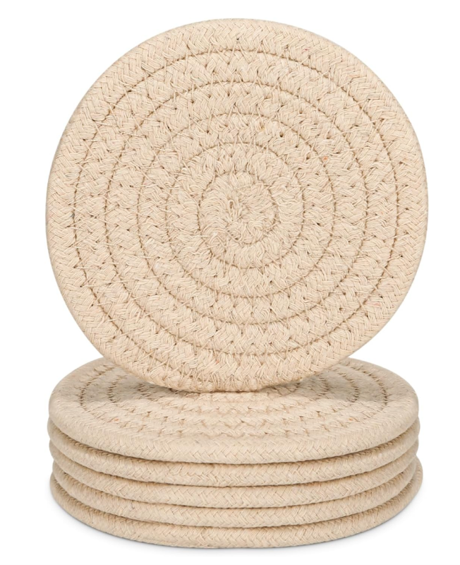 Elegant Wooden Coaster Set for Home Use