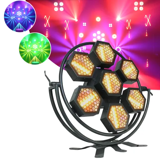 DTLT 7*60W+42*1W LED Stage Light - RGBW 4 in 1 Retro Lighting