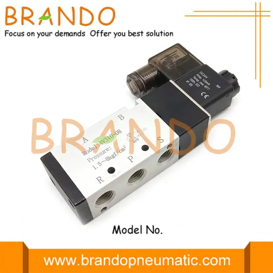 4V310-08 1/4'' DIN Connector Single Solenoid Pneumatic Valve