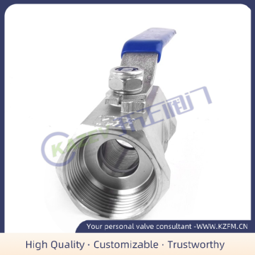 One piece threaded ball valve