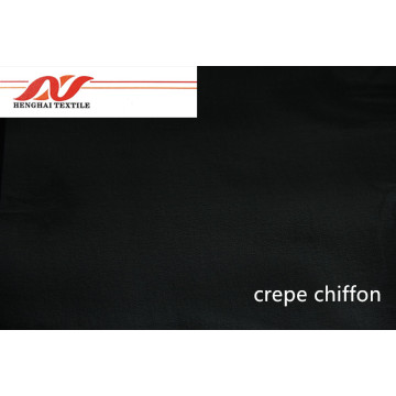 Crepe chiffon black fabric 75D*75D 57'' 75GSM