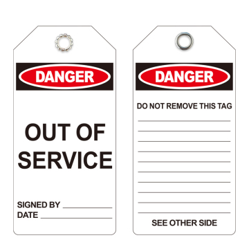 Customized PVC Plastic Label Safety Lock-Out Tagout 'DO NOT OPERATE' Danger LOTO Tags