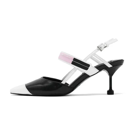 2021 summer color matching slim heel lady sandals