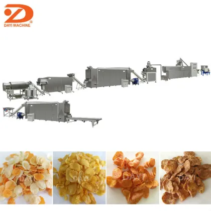 2 Ton Corn Flakes Extruder Machine - Kellogg's Breakfast Cereal Making Machine | Corn Flakes Production Line