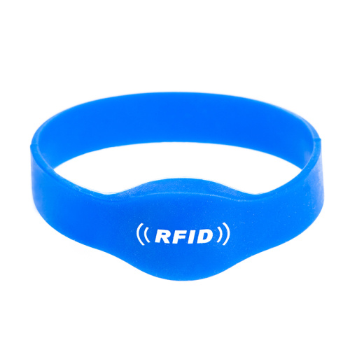 High Quality Waterproof TK4100 Blue Silicone Rfid Wristband