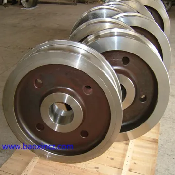 OEM 65mncr Alloy Steel Forged Bridge Crane Wheels