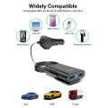 USLION Multi USB 4 Port QC 3.0 Car Charger Quick Charge Phone Fast Front Backseat Clip Charging Adapter Portable Plug For iPhone