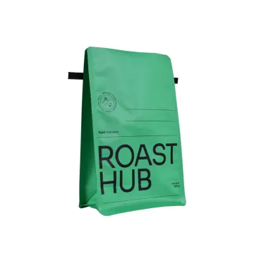 Yellow Bio Coffee Bag Tin Tie With Window