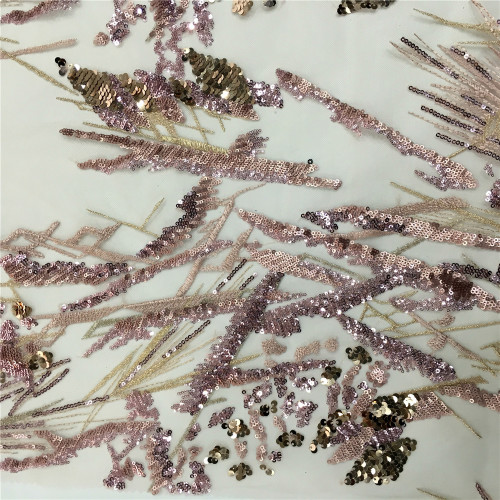 Summer Shiny Multicolor Spangles Embroidery Fabric